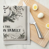 Wandelen in een Winter Wonderland Snowman Theedoek (Quarter Fold)