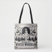 Wandelen in een Winter Wonderland Snowman Tote Bag (Voorkant)