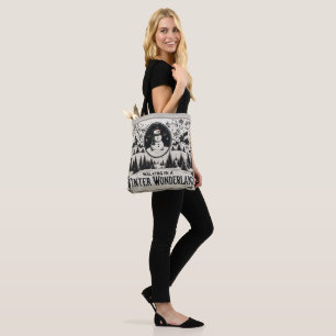 Wandelen in een Winter Wonderland Snowman Tote Bag