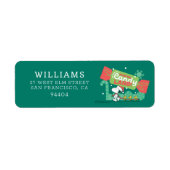 Wandelen in een winterse Snoep! Etiket (Voorkant)