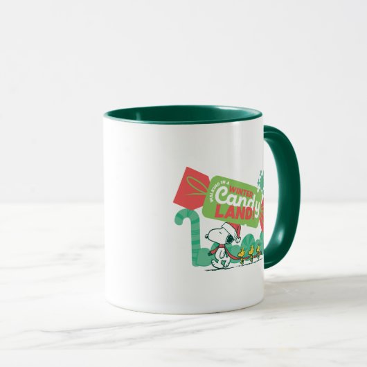 Wandelen in een winterse Snoep! Mok (Voorkant rechts)