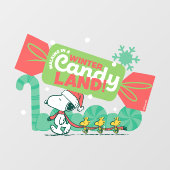 Wandelen in een winterse Snoep! Raamsticker (Vel)