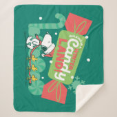 Wandelen in een winterse Snoep! Sherpa Deken (Voorkant)