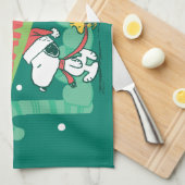 Wandelen in een winterse Snoep! Theedoek (Quarter Fold)