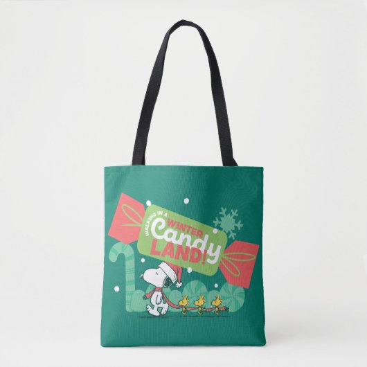 Wandelen in een winterse Snoep! Tote Bag (Voorkant)