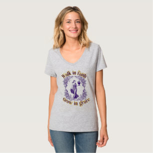 Wandelen in geloof en groeien in genade t-shirt