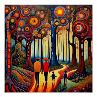 Wandelen in het bos 3 perfect poster