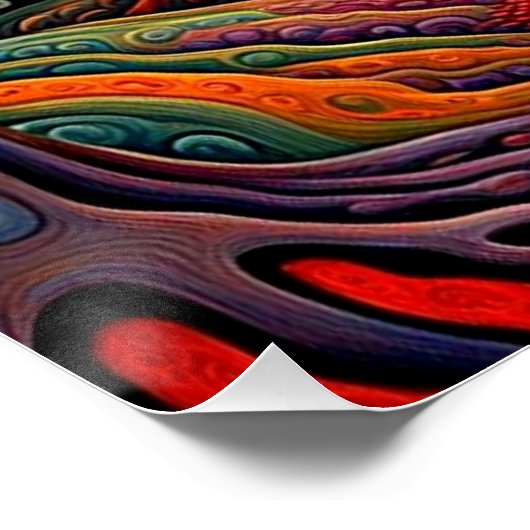 Wandelen in het bos 3 perfect poster (Hoek)