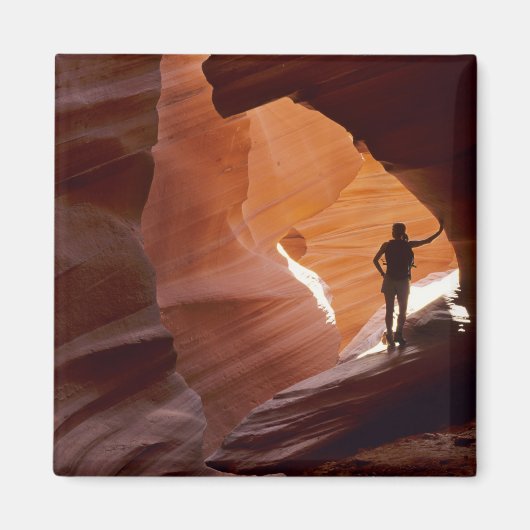 Wandelen in het Corkscrew-gedeelte van Antelope Magneet (Voorkant)