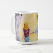 Wandelen in het donkere Paarse Koffiemok (Voorkant links)