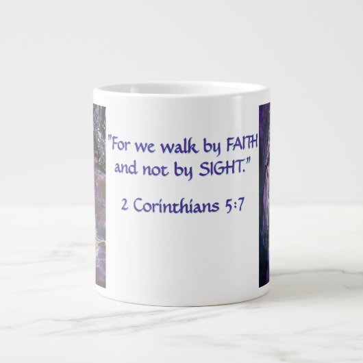 Wandelen in het duister met geloof 2 Korintiërs 5: Grote Koffiekop (Voorkant)