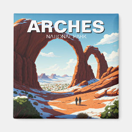 Wandelen in het Moab Utah Arches National Park Magneet