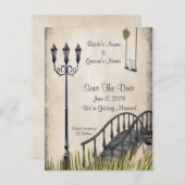 Wandelen in het park Save the Date Kaart (Voorkant / Achterkant)