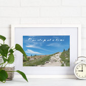 Wandelen in stappen Muurspreuk Poster