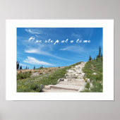 Wandelen in stappen Muurspreuk Poster (Voorkant)