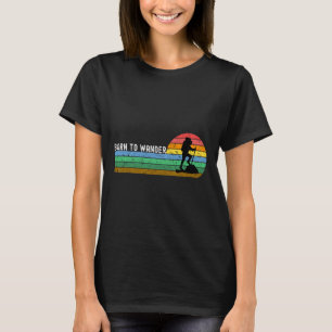 Wandelen in vintage stijl Geboren om te zwerven Re T-shirt