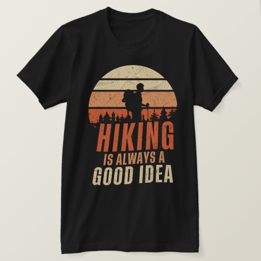Wandelen is altijd een goed idee t-shirt (Design voorkant)
