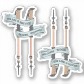 wandelen is de beste medicijn Hippocrates wandelen Sticker (Voorkant)