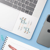 wandelen is de beste medicijn Hippocrates wandelen Sticker (Laptop met iPhone)