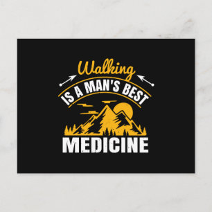 Wandelen is een man's beste medicijn briefkaart