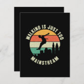 Wandelen is gewoon te mainstream informatiekaartje (Voorkant / Achterkant)