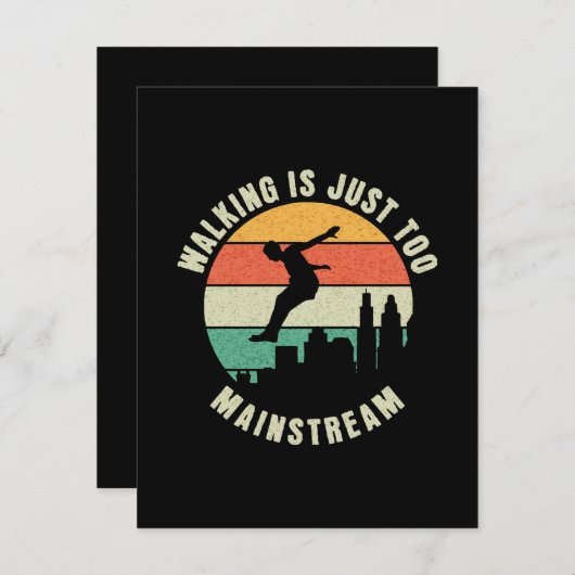 Wandelen is gewoon te mainstream informatiekaartje (Voorkant / Achterkant)