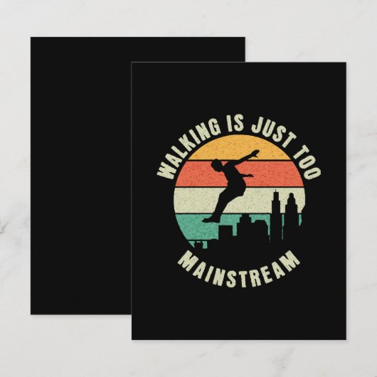 Wandelen is gewoon te veel mainstream informatiekaartje (Voorkant / Achterkant)