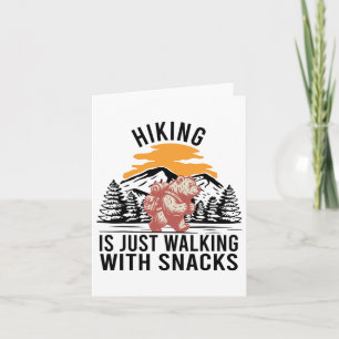 Wandelen is gewoon wandelen met snacks Funny Beer Kaart