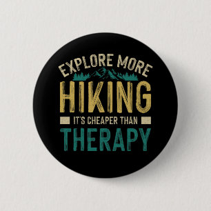 Wandelen is goedkoper dan therapie ronde button 5,7 cm
