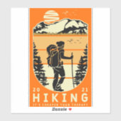 Wandelen is goedkoper dan therapie sticker (Vel)