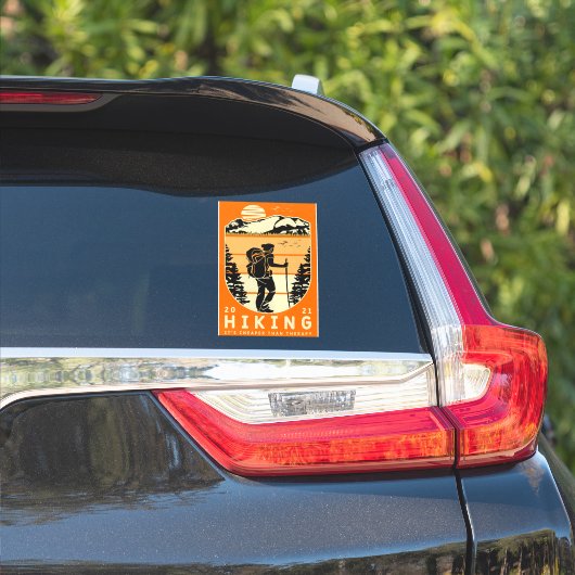 Wandelen is goedkoper dan therapie sticker (Auto Zijkant)