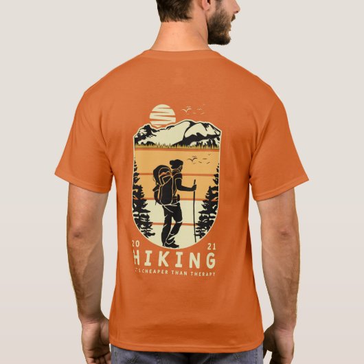 Wandelen is goedkoper dan therapie t-shirt (Achterkant)