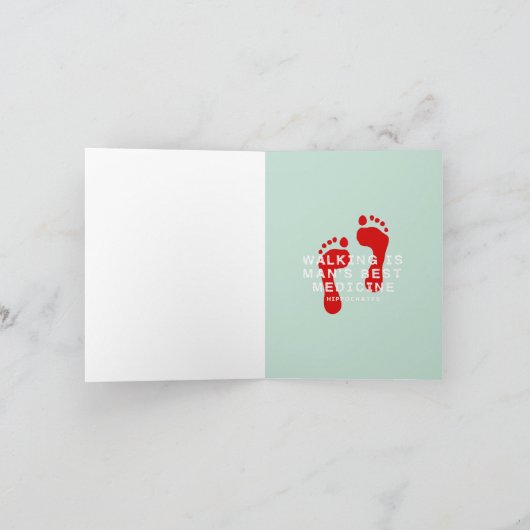 Wandelen is het beste medicijn Hippocrates citaat Kaart (Binnen)