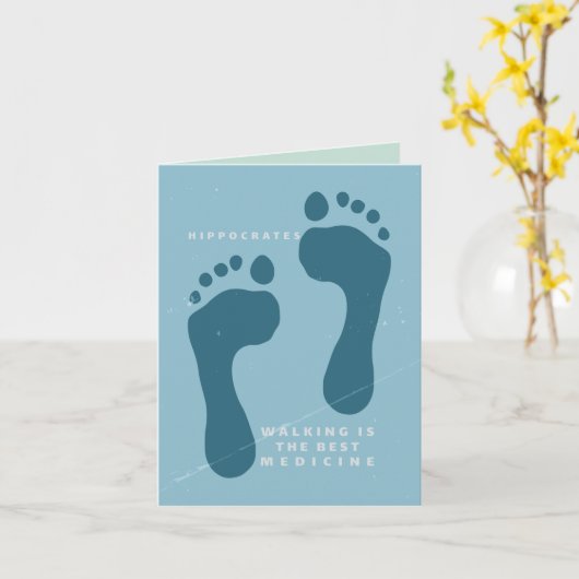 Wandelen is het beste medicijn Hippocrates citaat Kaart (Gele Bloem)