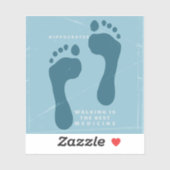 Wandelen is het beste medicijn Hippocrates citaat Sticker (Vel)