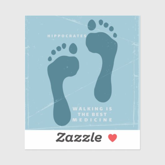 Wandelen is het beste medicijn Hippocrates citaat Sticker (Vel)