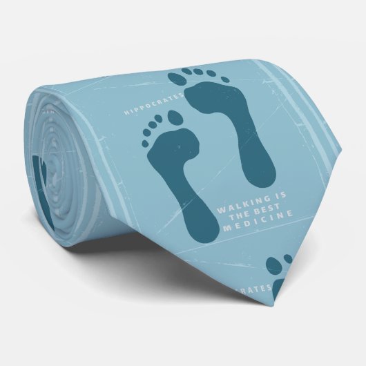 Wandelen is het beste medicijn Hippocrates citaat Stropdas (Opgerold)