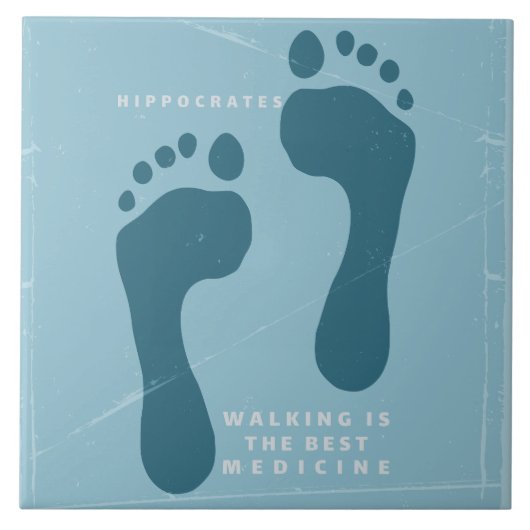 Wandelen is het beste medicijn Hippocrates citaat Tegeltje (Voorkant)