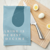 Wandelen is het beste medicijn Hippocrates citaat Theedoek (Quarter Fold)