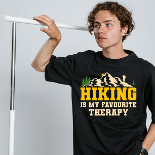 Wandelen is mijn favoriete therapie t-shirt
