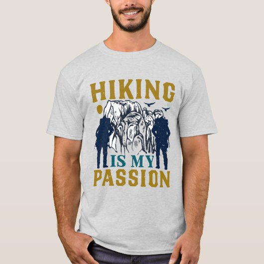 Wandelen is mijn passie T-shirt (Voorkant)