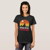 Wandelen is mijn passie t-shirt (Voorkant volledig)