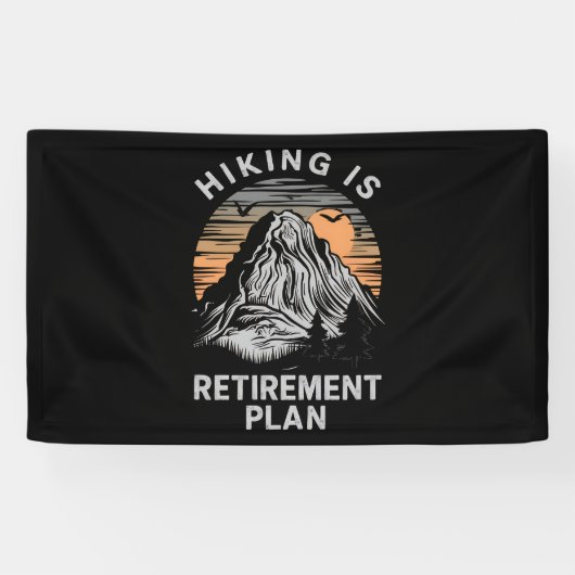 Wandelen Is Mijn Pensioenplan Grappig Wandelen  Spandoek (Horizontaal)