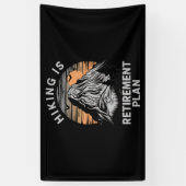 Wandelen Is Mijn Pensioenplan Grappig Wandelen  Spandoek (Verticaal)