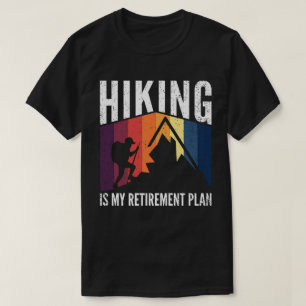 Wandelen is mijn pensioenplan  zonsondergang t-shirt