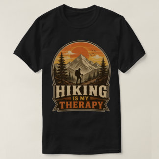 Wandelen Is Mijn Therapie Vintage Berg Zonsonderga T-shirt