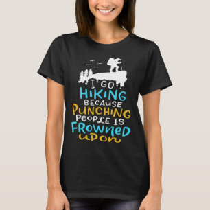 Wandelen is mijn therapie voor wandelaars kamperen t-shirt