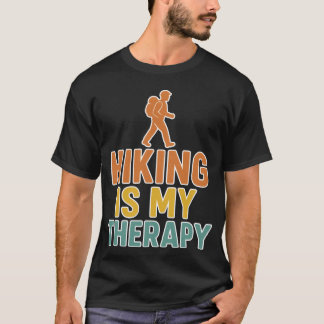 Wandelen is mijn therapievriend t-shirt