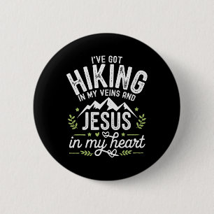 Wandelen Jezus Christus Religie Christelijke Wande Ronde Button 5,7 Cm