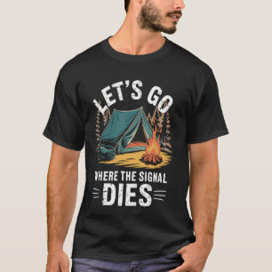Wandelen Kamp Citaat Buiten Kampvuur Vintage Kampe T-shirt